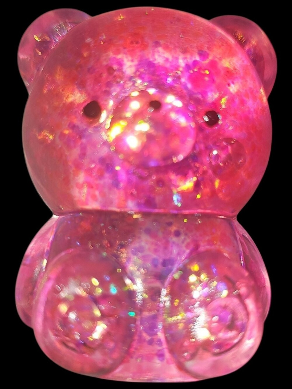 Nwt! Pink Glitter Squishy Bear